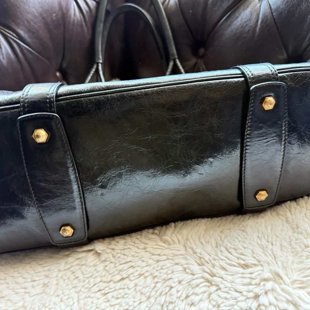 Bally Oversize Tamara 
Elegant Black Leather EUC Big Mama of Bags - Picture 11 of 12